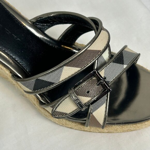 Burberry Canvas Espadrille Heels - Picture 5 of 10